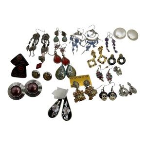 Lot‎ of 20 Vintage & Costume Earrings – Mixed Styles & Closures